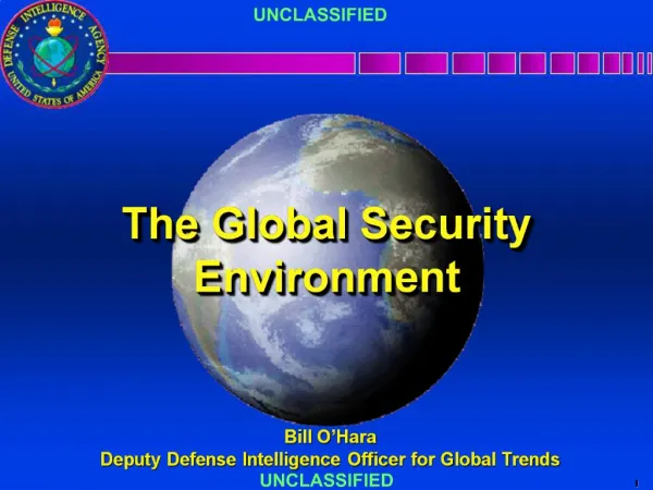 The Global Security Environment