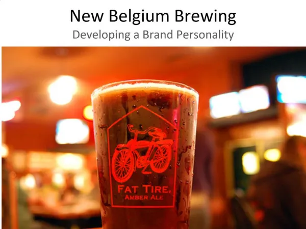New Belgium Brewing Developing a Brand Personality