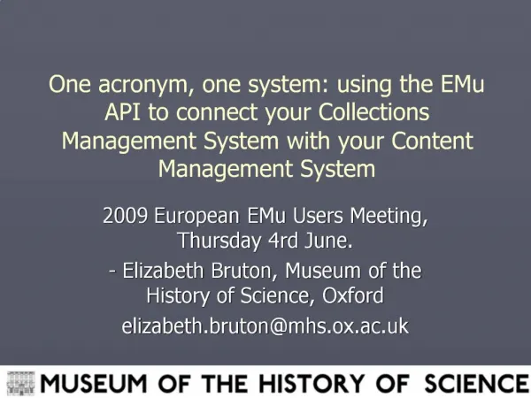 One acronym, one system: using the EMu API to connect your Collections Management System with your Content Management Sy