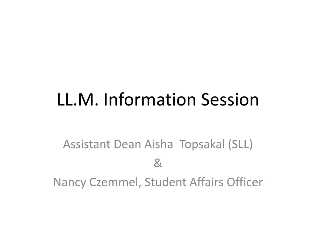 ll m information session