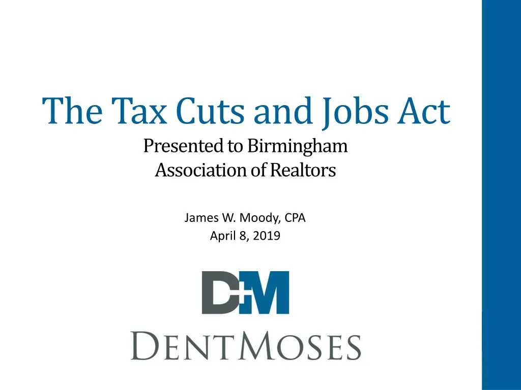 the tax cuts and jobs act presented to birmingham association of realtors