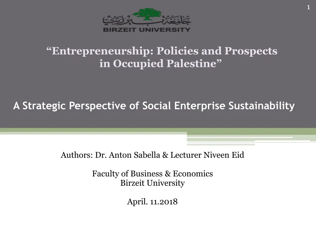 a strategic perspective of social enterprise sustainability