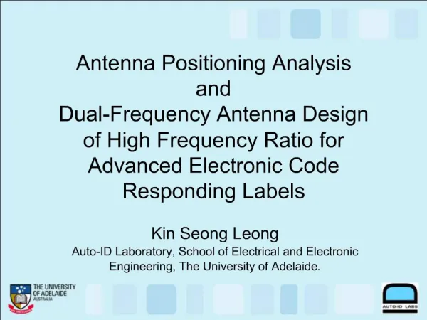 Antenna Positioning Analysis and Dual-Frequency Antenna Design of High Frequency Ratio for Advanced Electronic Code