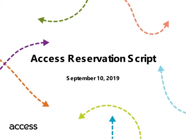 Access Reservation Script September 10, 2019