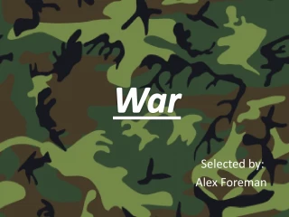 Selected by: Alex Foreman - slide 1