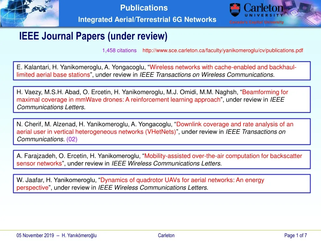 ieee journal papers under review