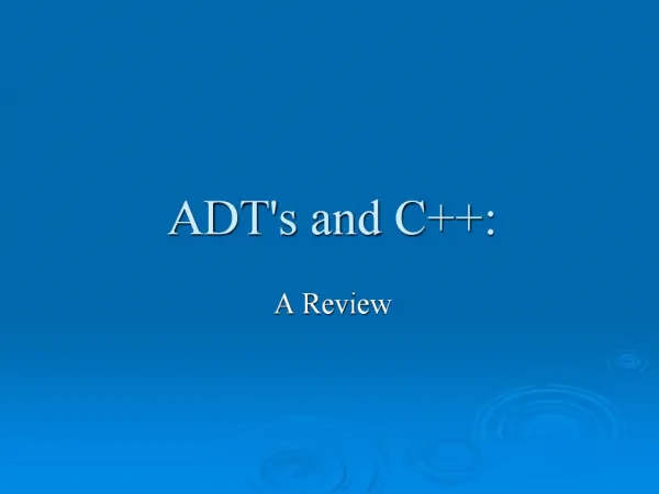 ADTs and C: