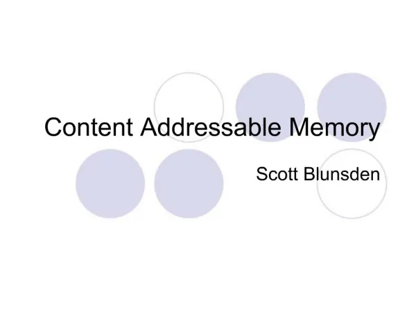Content Addressable Memory