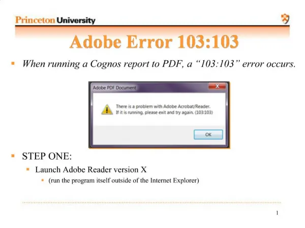 Adobe Error 103:103