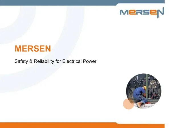 MERSEN Safety Reliability for Electrical Power