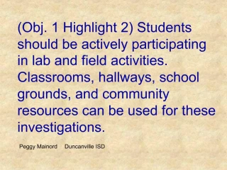 Students in Active Learning Through Lab and Field Activities - slide 1