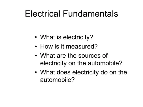 Electrical Fundamentals