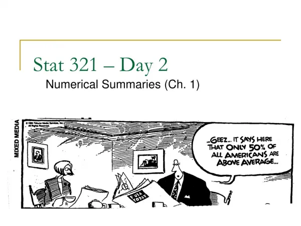 Stat 321 – Day 2