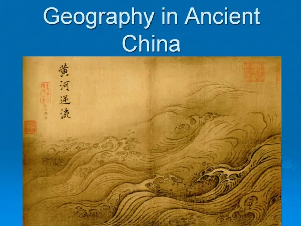 Geography in Ancient China