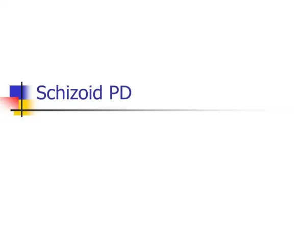 Schizoid PD