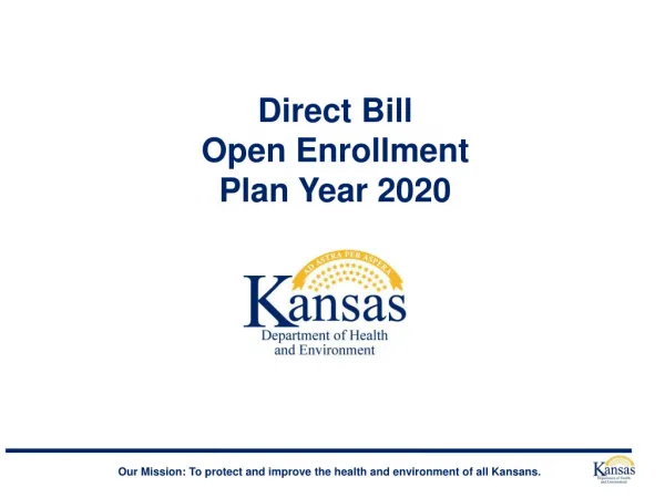 Direct Bill Open Enrollment Plan Year 2020