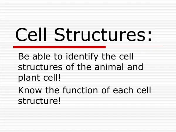 Cell Structures:
