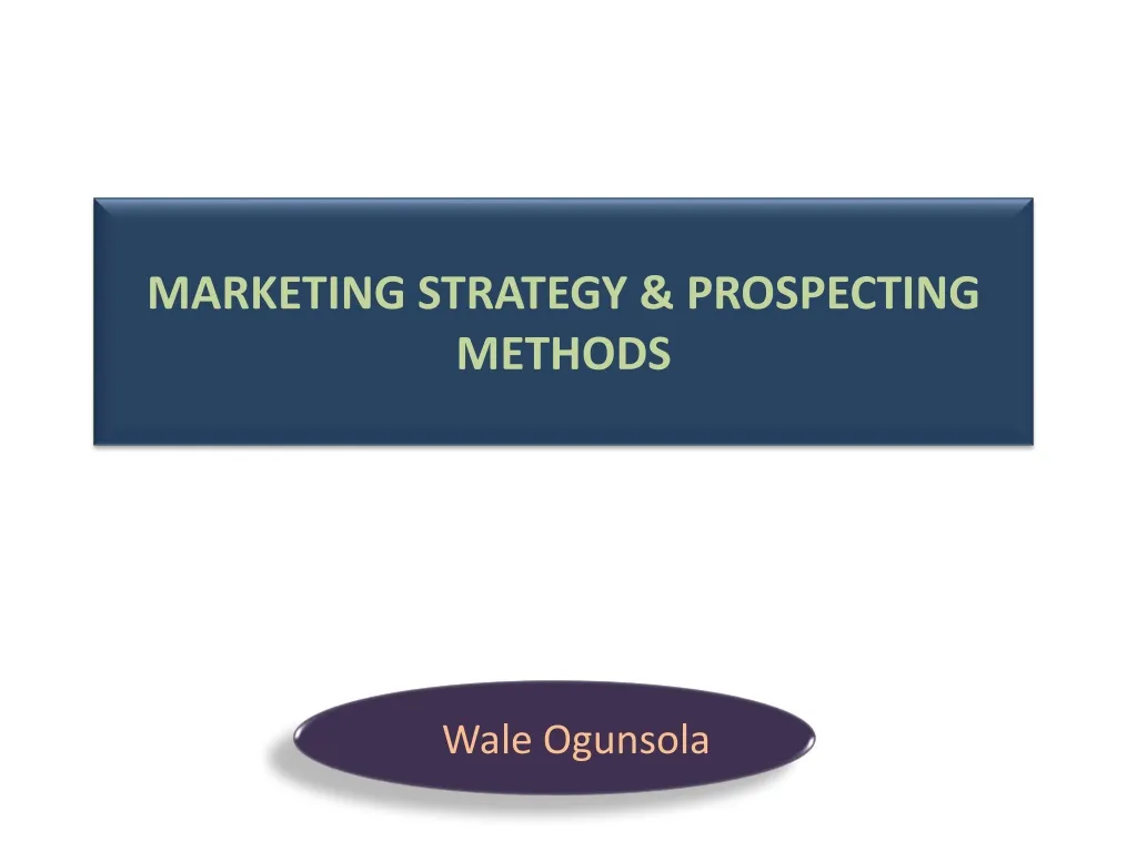 marketing strategy prospecting methods