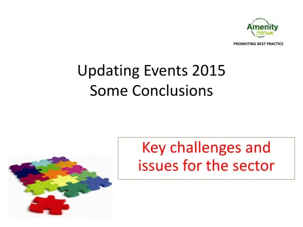 Updating Events 2015 Some Conclusions