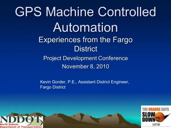 GPS Machine Controlled Automation