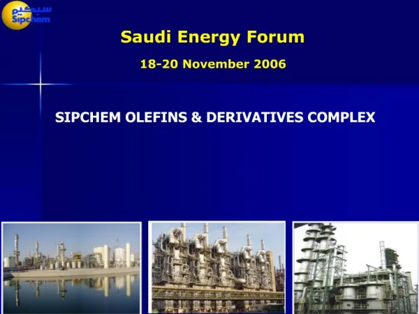 Saudi Energy Forum 18-20 Nov 2006
