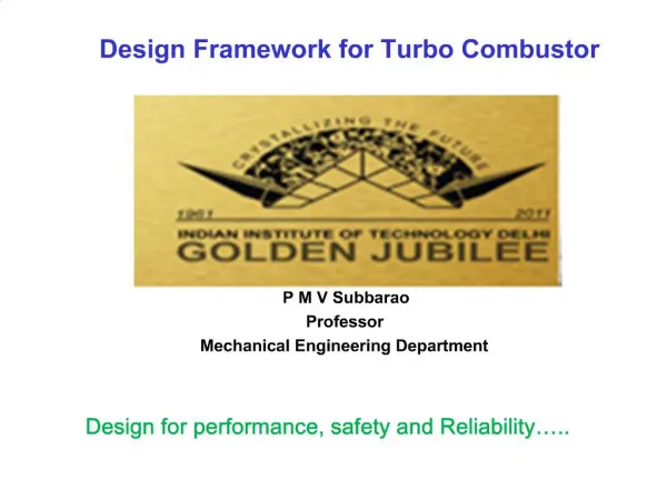 Design Framework for Turbo Combustor