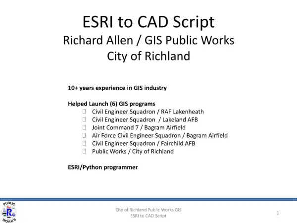 ESRI to CAD Script