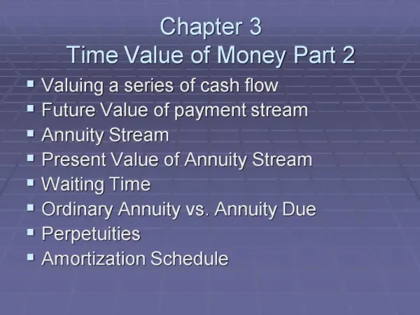 Chapter 3 Time Value of Money Part 2