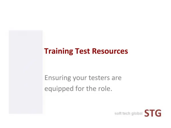 Training Test Resources