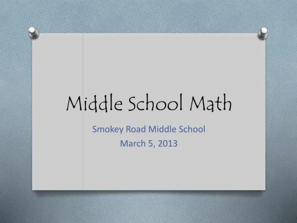 Middle School Math