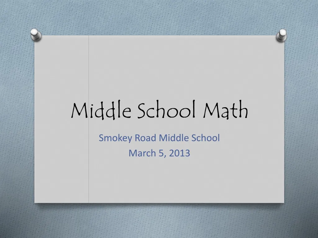 middle school math