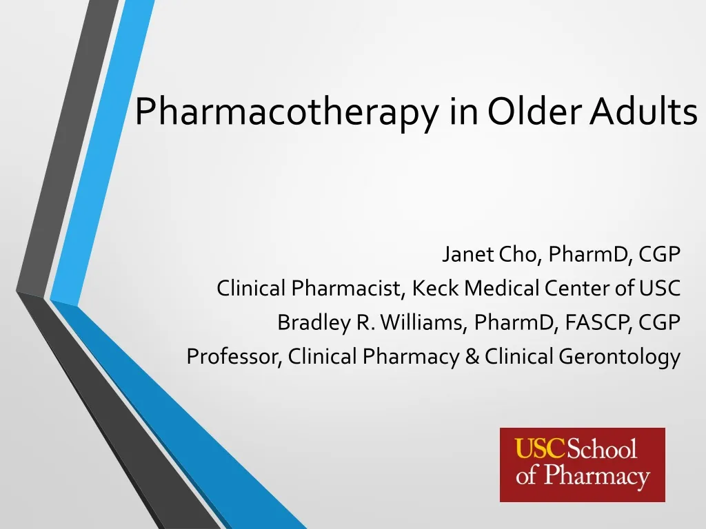 pharmacotherapy in older adults