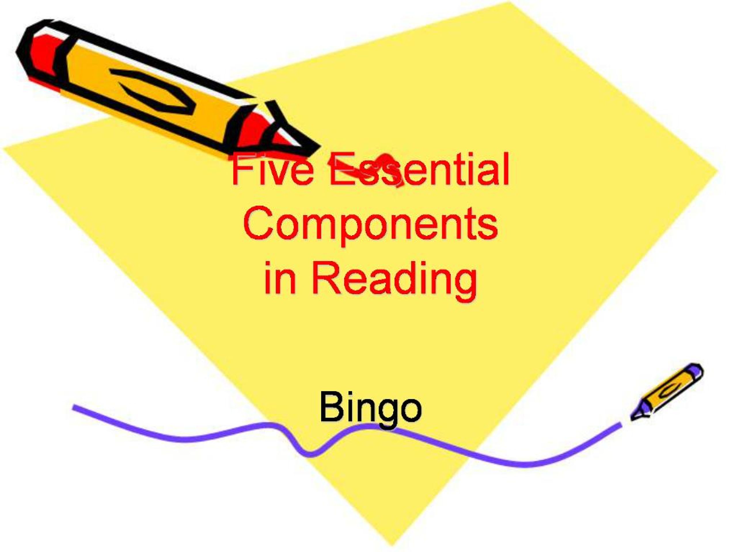 PPT - Five Essential Components in Reading PowerPoint Presentation ...
