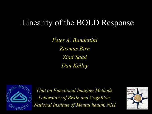 Linearity of the BOLD Response