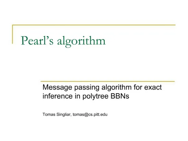 Pearl s algorithm