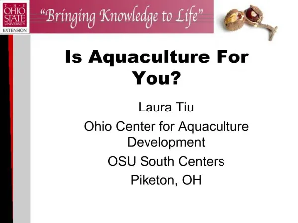 Is Aquaculture For You