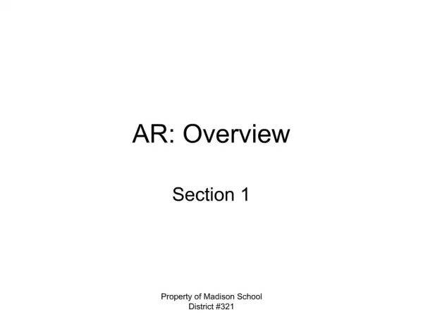 AR: Overview