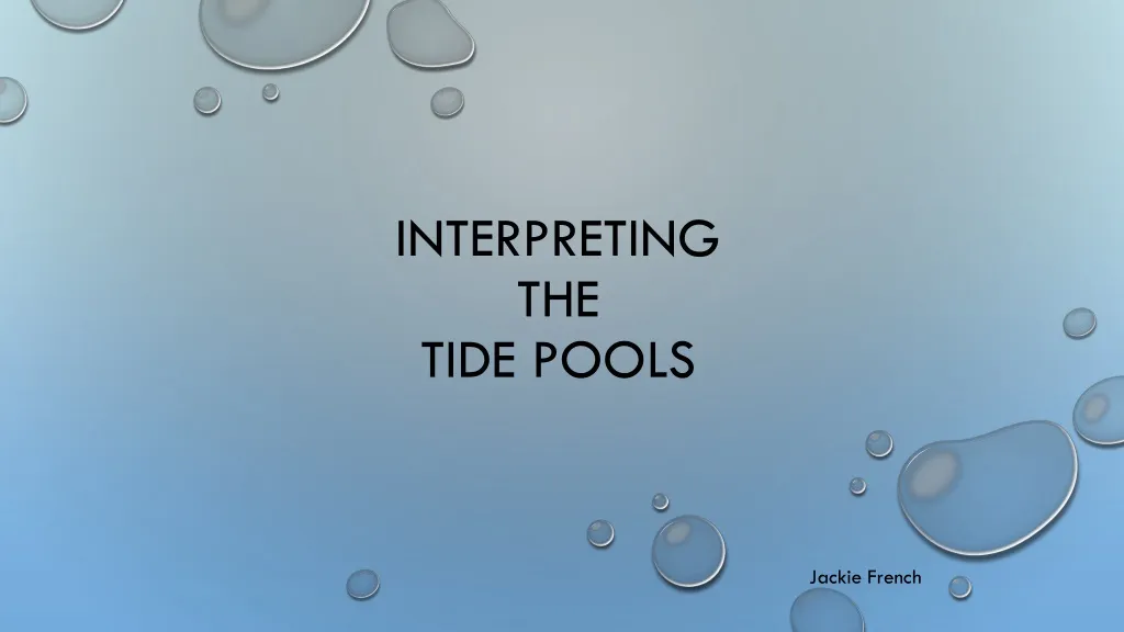interpreting the tide pools