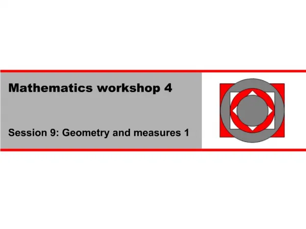 Mathematics workshop 4