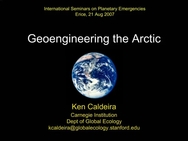 Geoengineering the Arctic