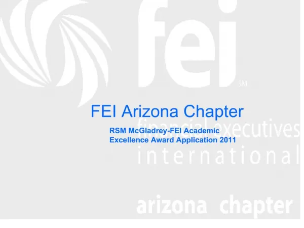 FEI Arizona Chapter
