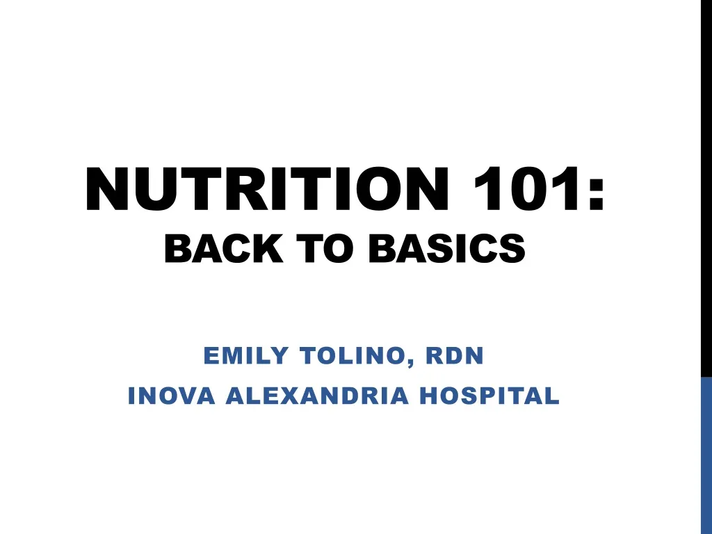 nutrition 101 back to basics