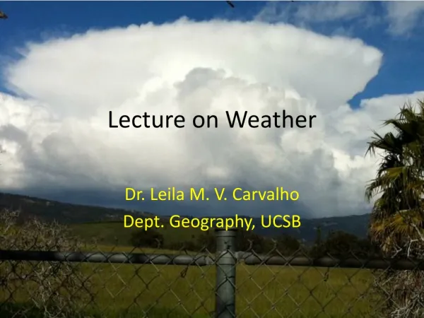 Lecture on Weather