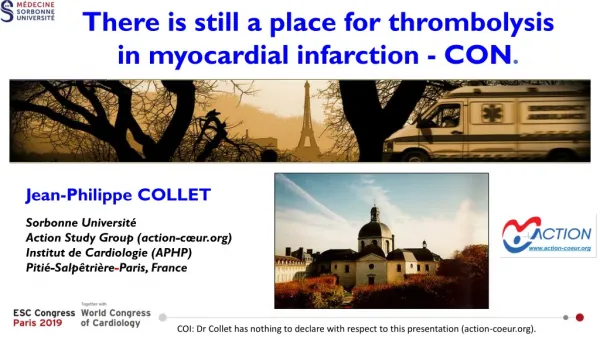 COI: Dr Collet has nothing to declare with respect to this presentation (action-coeur).