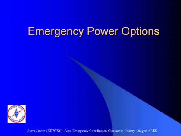 Emergency Power Options