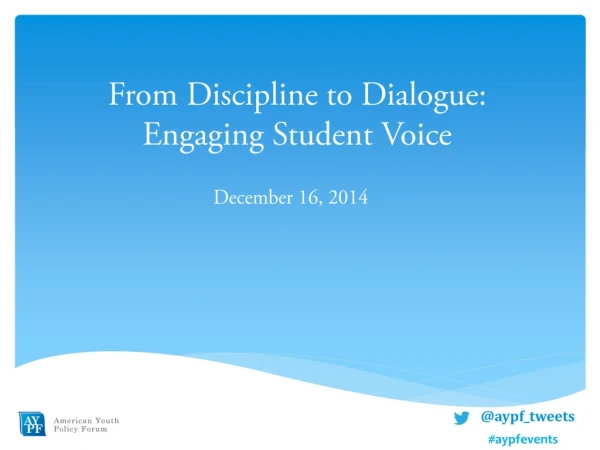 From Discipline to Dialogue: Engaging Student Voice