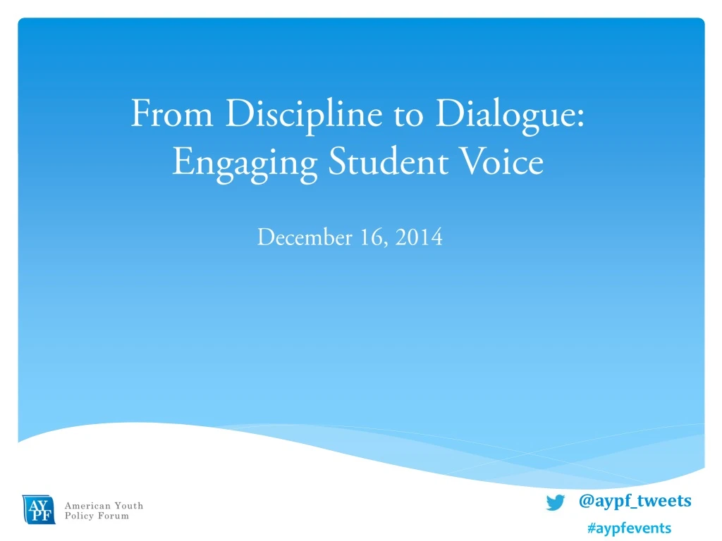 from discipline to dialogue engaging student voice