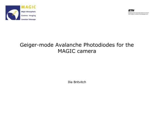 Geiger-mode Avalanche Photodiodes for the MAGIC camera