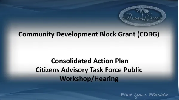 Community Development Block Grant (CDBG) Consolidated Action Plan