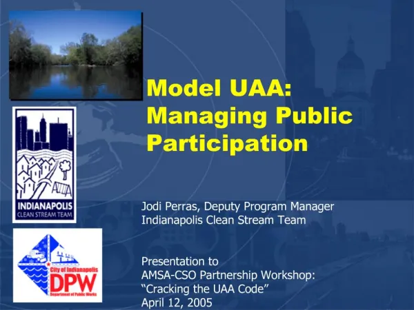 Model UAA: Managing Public Participation